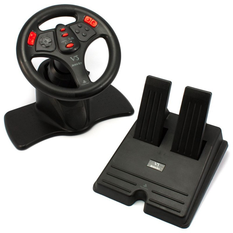 ps2-Lenkrad-racing-steering-wheel-mit-pedale-schwarz-v3-rote-buttons-interact