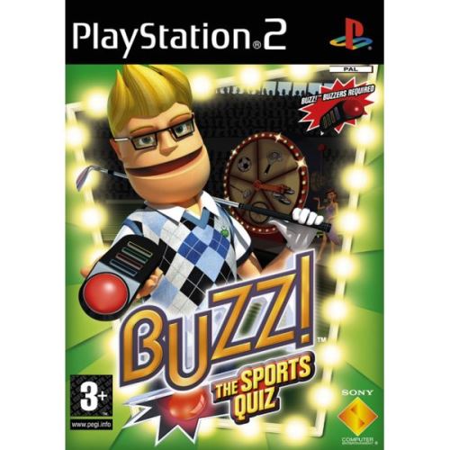 PS2 Buzz! - Športové Kvíz + 4x drôtový Buzz ovládač (nová)