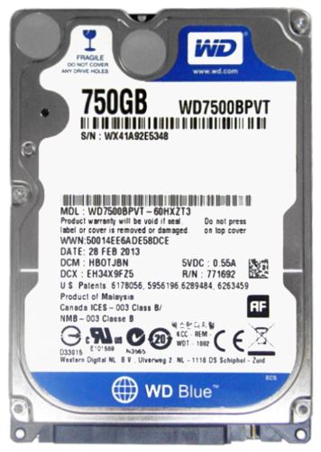 HDD WD Scorpio Blue AF 2,5" - 750GB