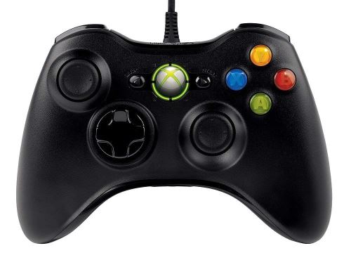 [Xbox 360] Drôtový Ovládač Microsoft - čierny