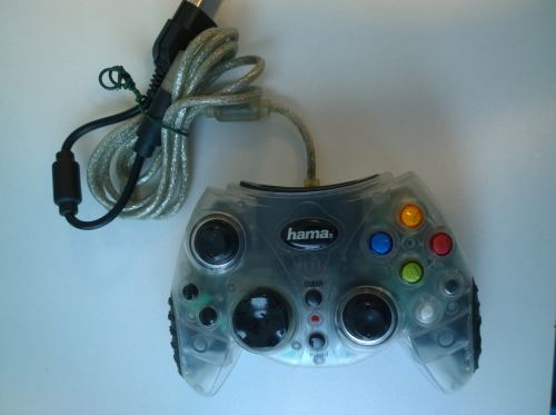 [Xbox Original] Drôtový ovládač Hama Greenlight XB 200 - priehľadný (estetická vada)