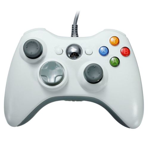 [Xbox 360] Drôtový Ovládač - biely