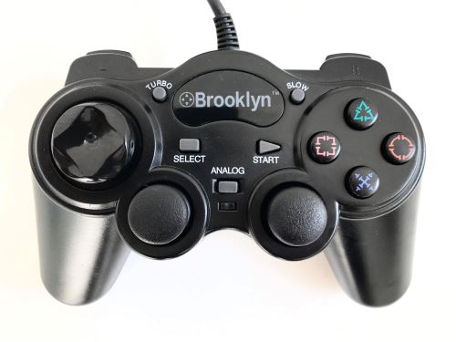 [PS2] Drôtový Ovládač Brooklyn - čierny