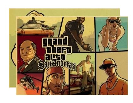 Plagát Grand Theft Auto San Andreas - rôzne motívy (nový)