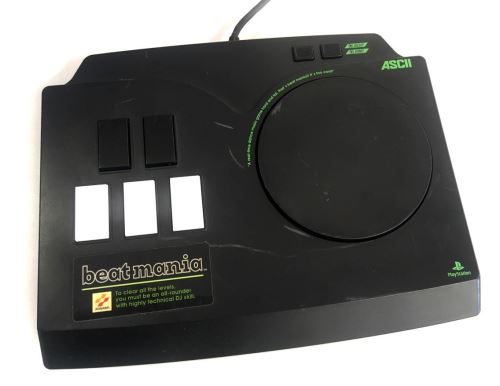 [PS1] Drôtový Ovládač Konami Ascii Beatmania - čierny (estetická vada)