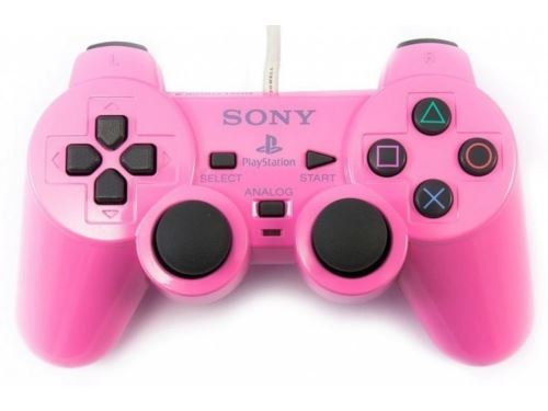 [PS2] Drôtový Ovládač Sony Dualshock - ružový (Kat. C)