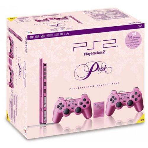 PlayStation 2 Slim Ružový + 2x Dualshock + Originálne balenie
