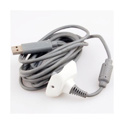 [Xbox 360] USB napájací kábel k ovládaču - biely (nový)