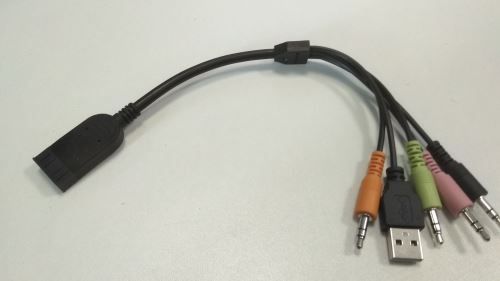 Displayport -> USB + 4x AUX kábel