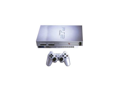 PlayStation 2 Fat - strieborný karbón (estetická vada)