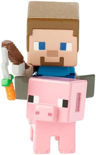 Minecraft Figúrka - Steve on Saddled Pig (nová)