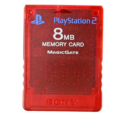 [PS2] Originálne pamäťová karta Sony 8MB (priehľadná červená)