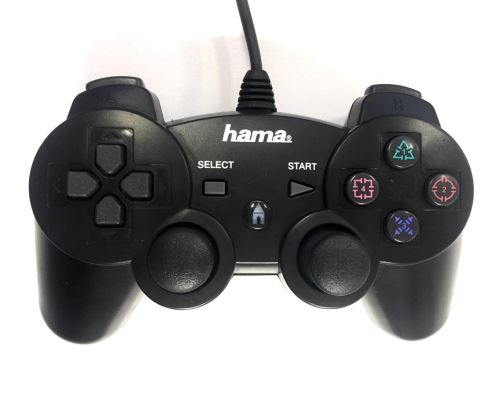 [PS3] Drôtový Ovládač Hama Black Force - čierny (estetická vada)