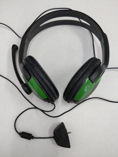[Xbox 360] Slúchadlá s mikrofónom - čiernozelená (estetické vady)