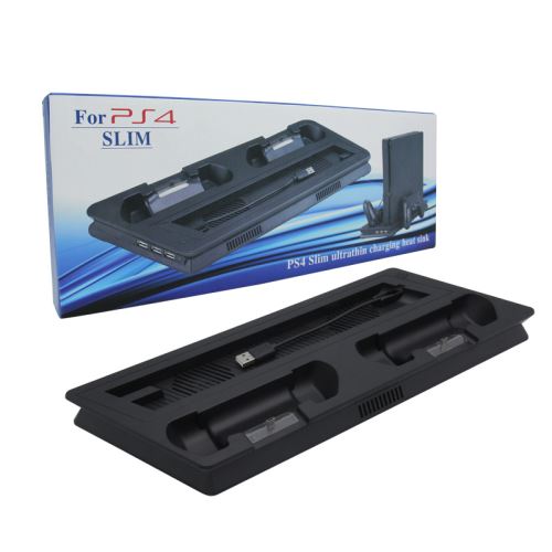 [PS4] Multifunkčný chladiaci stojan s nabíjačkou PS4 SLIM - rôzne farby (nový)