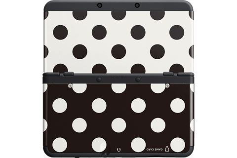[Nintendo 3DS] Ochranný Kryt - Čierne a biele Polka Dots (nový)