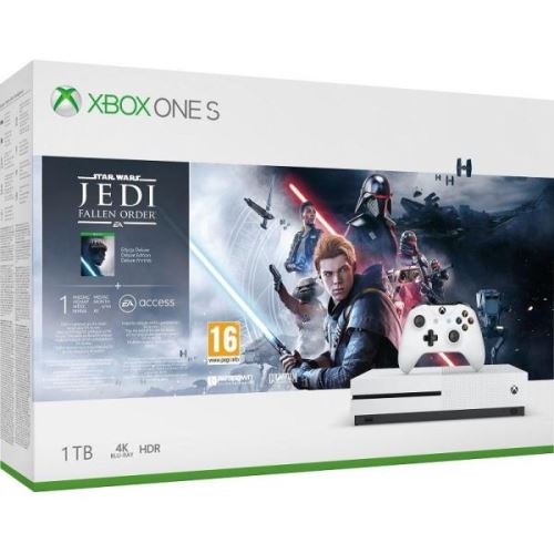 Xbox One S 1TB (Plná verzia s DVD mechanikou) + Star Wars Jedi Fallen Order (nové)
