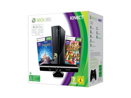 Xbox 360 Slim + KINECT, dve hry, Xbox Live Gold (nové)