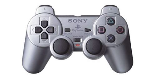 [PS2] Drôtový Ovládač Sony Dualshock - strieborný (Kat. A)