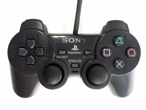 [PS1] Drôtový Ovládač Sony Dualshock - čierny (estetická vada)