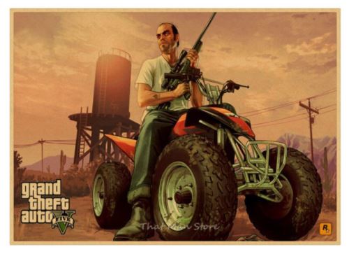 Plagát GTA 5 Grand Theft Auto V - rôzne motívy (nový)