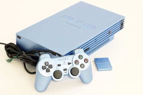 PlayStation 2 Fat Aqua Blue LIMITOVANÁ EDÍCIA (estetická vada)