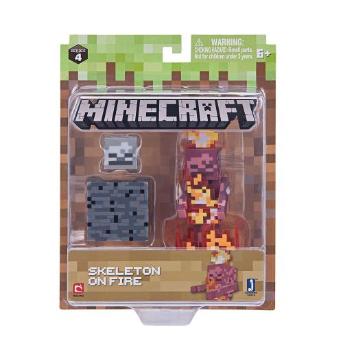 Minecraft Figúrka - Skeleton on Fire (nová)