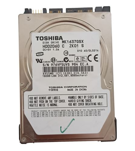 TOSHIBA 160 GB rôzne druhy