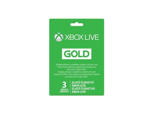 Xbox Live Gold Trial Na 3 Mesiaca - Hmotný poukaz