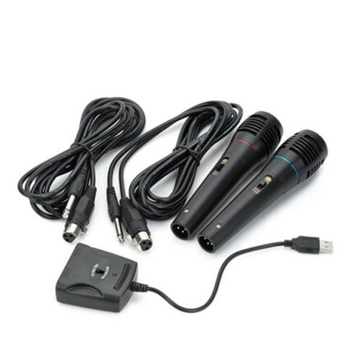 [PS2 | PS3 | Xbox 360 | PC] 5-in1 Karaoke Set (dva mikrofóny + audio adaptér)