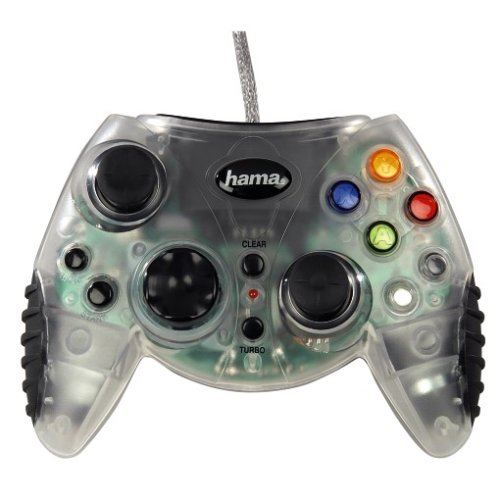 [Xbox Original] Drôtový ovládač Hama Greenlight XB 200 - priehľadný