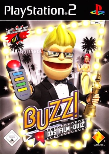 PS2 Buzz! - Filmový Kvíz (hra + drôtové ovládača)