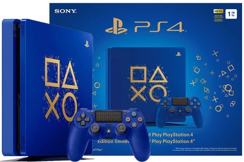 PlayStation 4 Slim 500 GB modrý - Days Of Play Limitovaná Edícia (estetická vada)