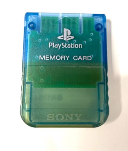 [PS1] Originálne Pamäťová karta Sony 1MB modrozelená