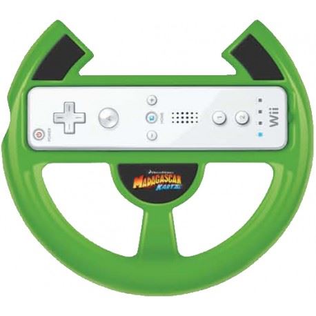 [Nintendo Wii] Volant Madagascar Kartz (zelený)