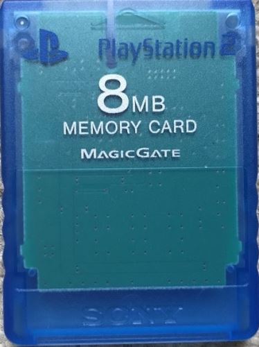 [PS2] Originálne pamäťová karta Sony 8MB (priehľadná modrá)