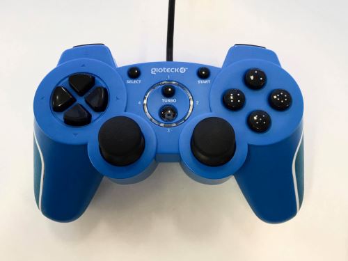 [PS3 | PC] Drôtový Ovládač Gioteck VX-2 - modrý (estetická vada)