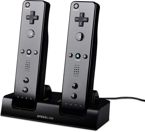 [Nintendo Wii] Nabíjacia stanica Speedlink JAZZ - čierna + 2 akumulátory