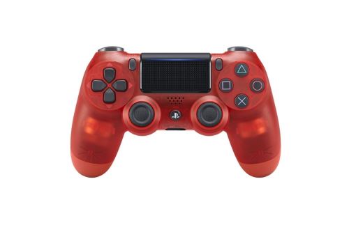 [PS4] Dualshock Sony Ovládač - priehľadný červený
