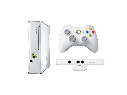 Xbox 360 Slim + KINECT (biela edícia)