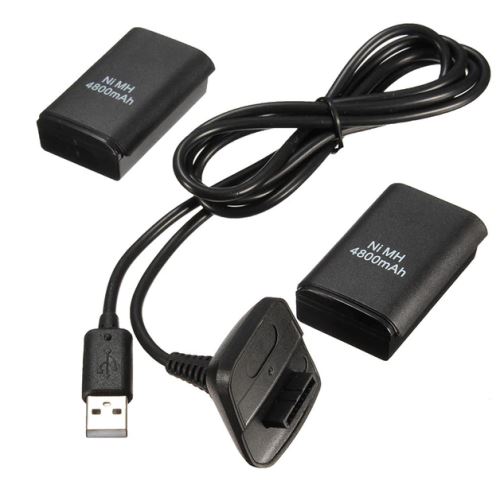 [Xbox 360] 2x Akumulátor 4800mAh Battery Pack & Chargeable cable