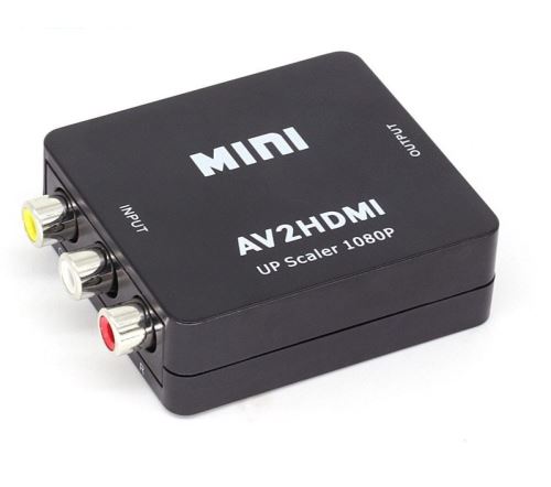 AV to HDMI prevodník / konvertor signálu HDMI - čierny