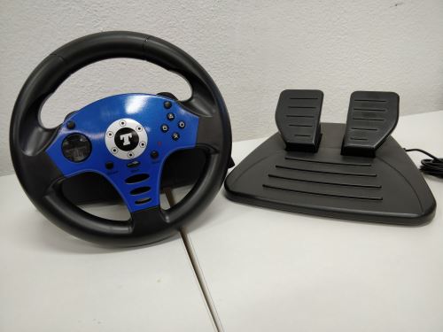 [PS2] Thrustmaster T-Blue Megapack (volant s pedálmi) (estetická vada)