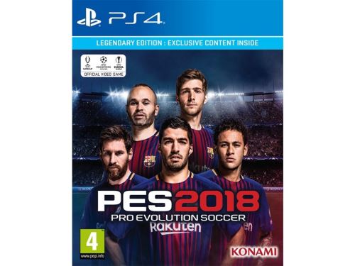 PS4 PES 18 Pro Evolution Soccer 2018 Legendary Edition (nová)