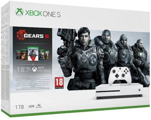 Xbox One S 1TB (Plná verzia s DVD mechanikou) + Gears of War 5 (nové)