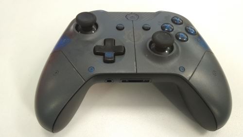 [Xbox One] S Bezdrôtový Ovládač Custom - šedomodrý s lebkou